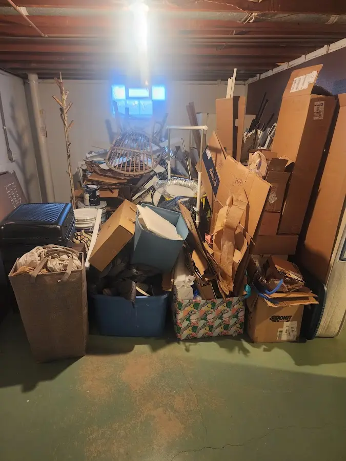 Roll-off dumpster container at job site for Roll Off Dumpster Rental in Fayette